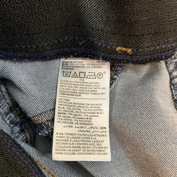 Old Navy‎ rockstar distressed elastic waist pull on skinny stretch denim jeans - Picture 7 of 10